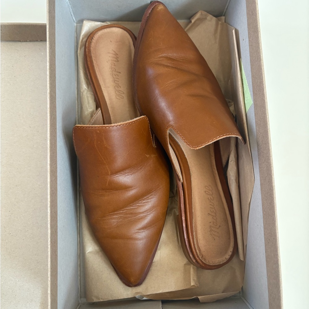 Madewell Gemma Mule in English Saddle - Picture 3 of 7